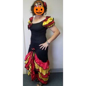 Rumba Woman Salsa Dancer Halloween Costume Large EUC